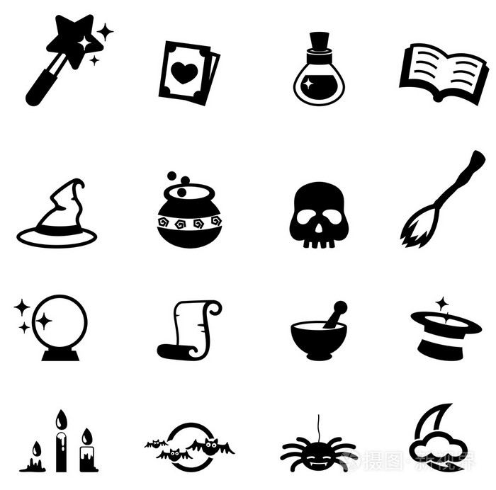 魔法图标矢量
