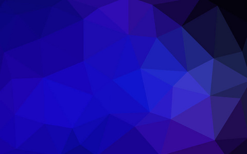 暗蓝色矢量多边形设计模式。渐变中的三角形折纸样式包括