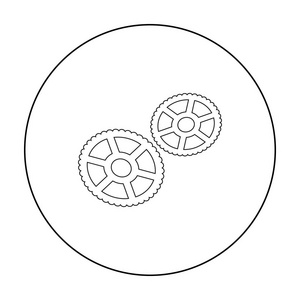 Rotelle 面食图标在白色背景上孤立的轮廓样式。类型的面食象征股票矢量图
