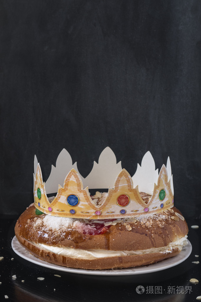 国王蛋糕西班牙传统的甜吃我