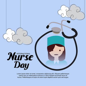 国际护士日背景的向量例证