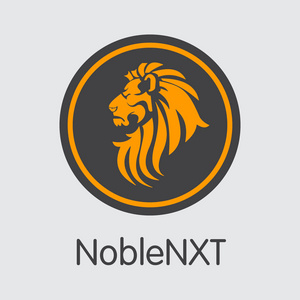 Noblenxt 加密货币。矢量 Noxt 硬币图像