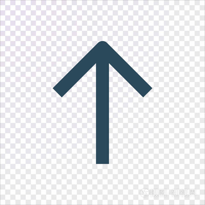 向上箭头平面图标矢量图