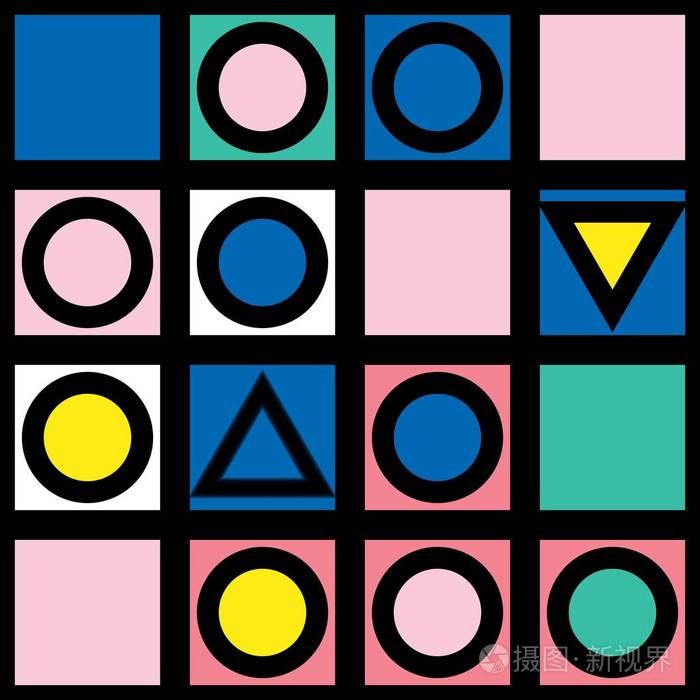 装饰的几何形状平铺多色的不规则图案抽象的彩色背景艺术装饰装饰格子