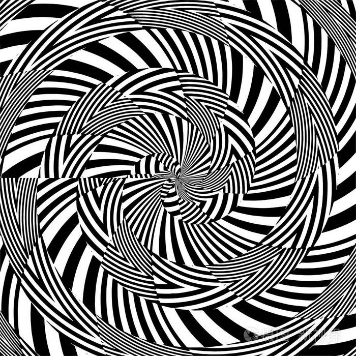 催眠黑白条纹形状矢量