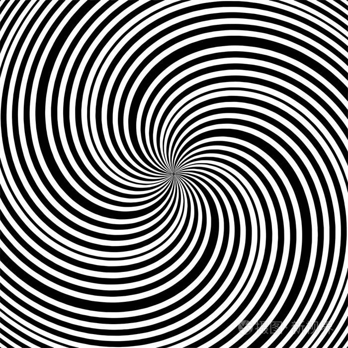 催眠黑白条纹形状矢量