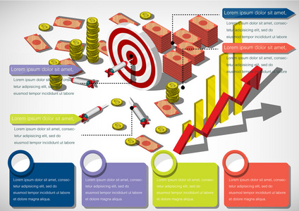 信息图形钱设备概念的插图