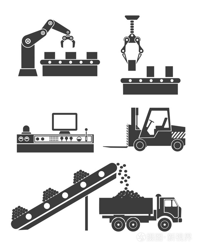 输送机的图标生产线插画-正版商用图片0o3vop-摄图新视界
