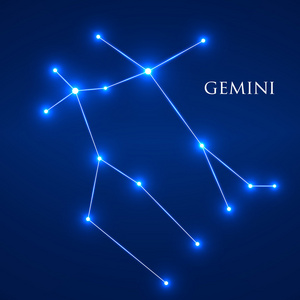 双子星座矢量星座双子星座.矢量图.eps 10照片