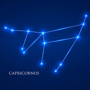 摩羯座的星座矢量图片