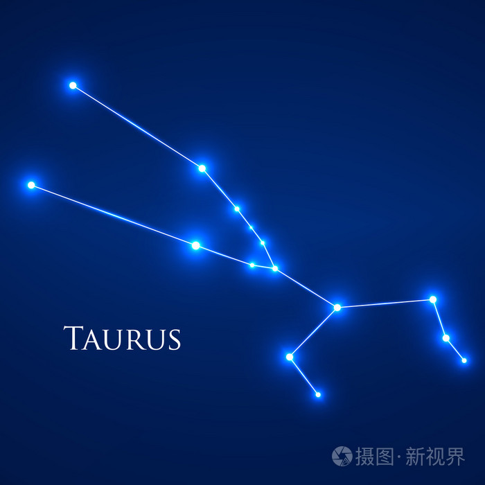 星座金牛座星座矢量图eps10