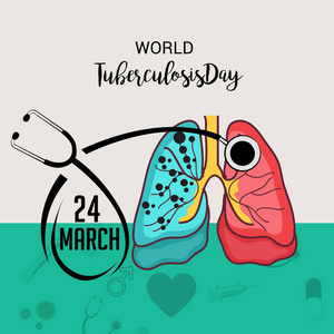 结核病日世界结核病日背景的向量例证照片