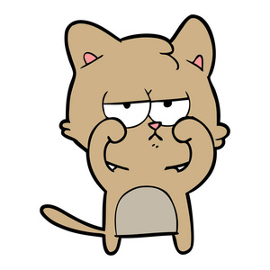 疲惫的卡通疲惫的卡通猫揉眼睛照片