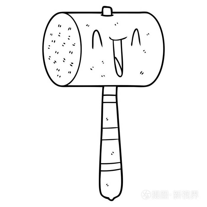 卡通锤的矢量图解