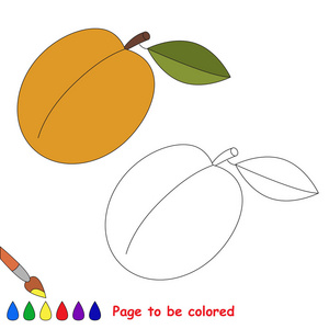 杏的卡通。页是彩色