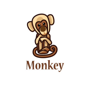 图中描绘了一只猴子