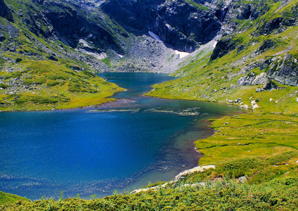 自然七 rila 湖关闭双胞胎吸引力热门旅游目的地