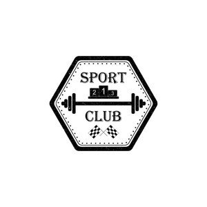 体育俱乐部徽标中的复古风格。矢量图