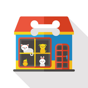 宠物在线商店店宠物平图标照片