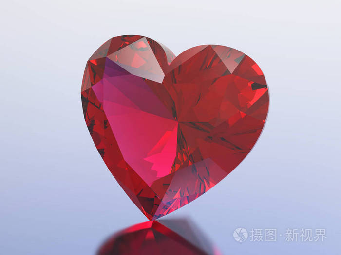 3d图红色菱形心