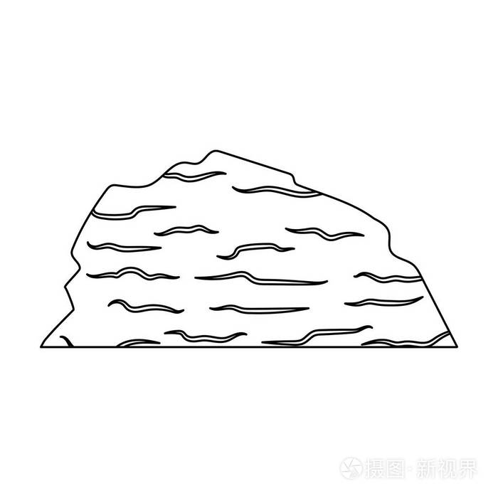 不同的山单大纲样式矢量符号股票图中的图标插画-正版商用图片0o50ev