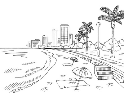 金山城市沙滩图片