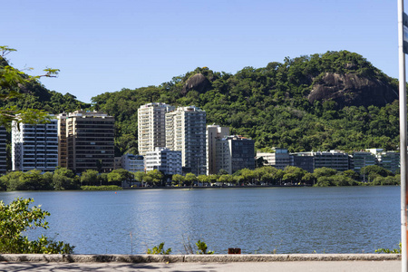 美丽的泻湖在市中心的里约热内卢, 巴西, 南美洲