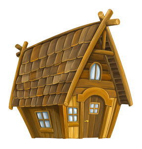 老卡通木房子照片
