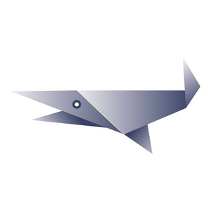 简单的鱼折纸雕像