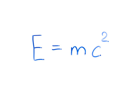 在白板上的 E mc2