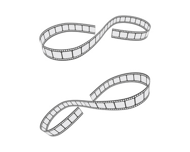 抽象电影图标矢量插图