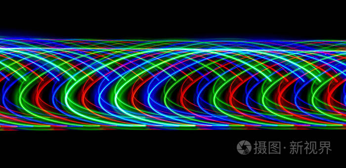 抽象夜光图案在夜间