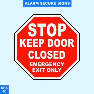 矢量样式版本中的紧急警报和安全警报标志, 易于使用和打印