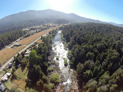 地形地貌和河流的水流在智利