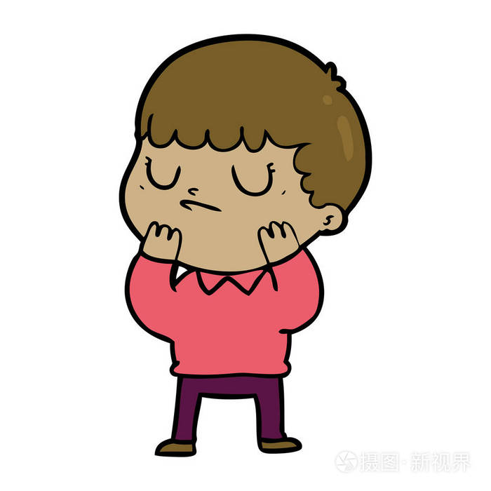 卡通坏小子的矢量插图