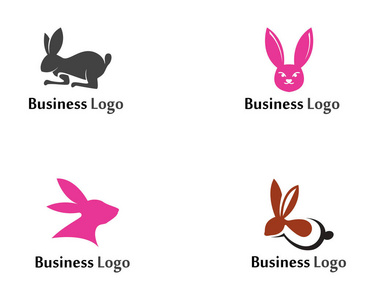 兔子标志模板矢量图标设计模板应用程序