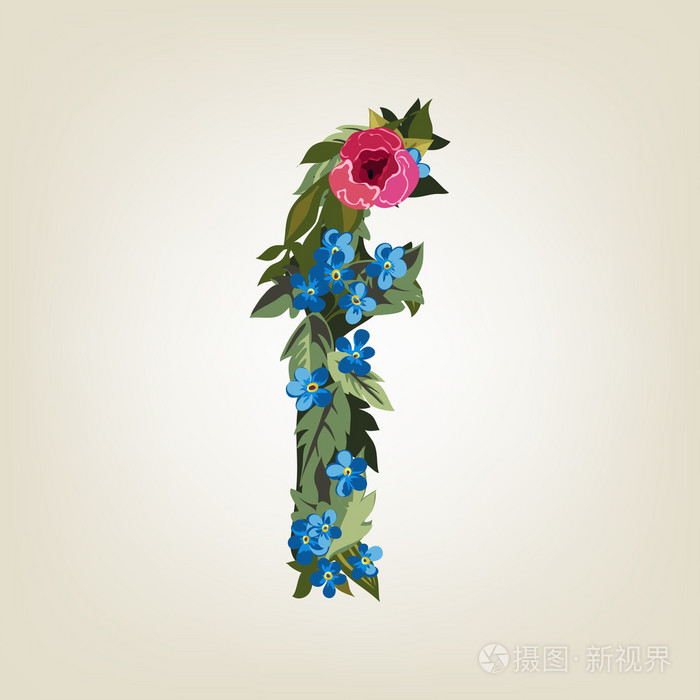 f 字母.花字母表