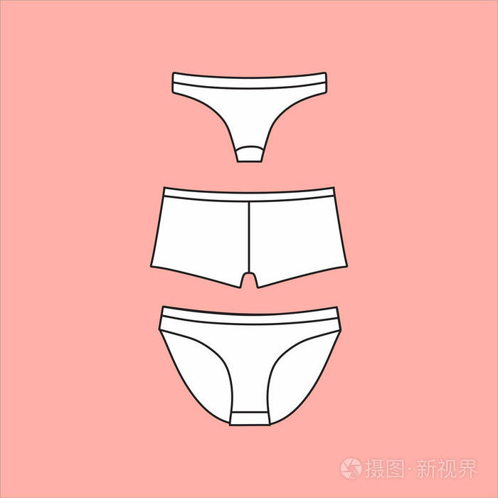 女人的内裤内衣内衣绘制的矢量