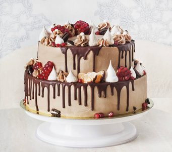 两层的蛋糕图片