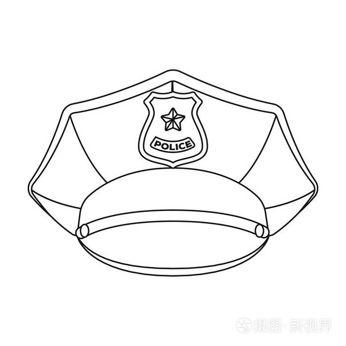 交通警察帽子简笔画图片