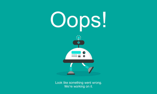 页面未找到错误 404.矢量模板
