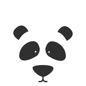 婴儿沐浴卡与可爱的熊猫。矢量插图