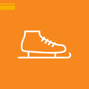 滑冰鞋图标，矢量图