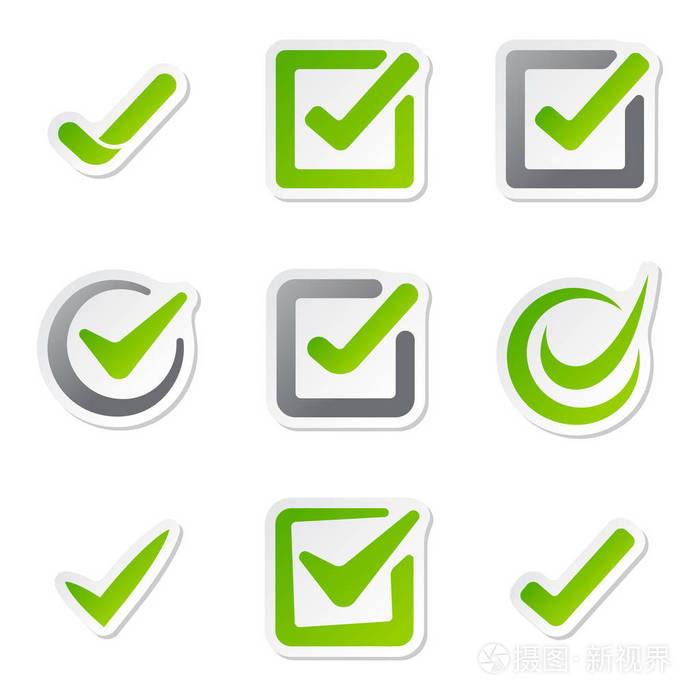 投票复选框图标标记符号选择是和正确的设计权利协议投票窗体按钮问题