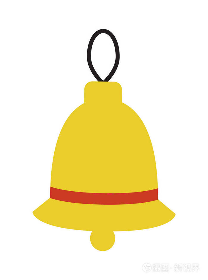 带花边和条纹的响铃在向量例证