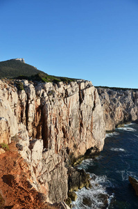 卡拉巴萨悬崖在阿尔盖罗, 撒丁岛, 意大利
