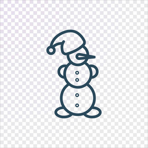 雪人网站图标矢量插图