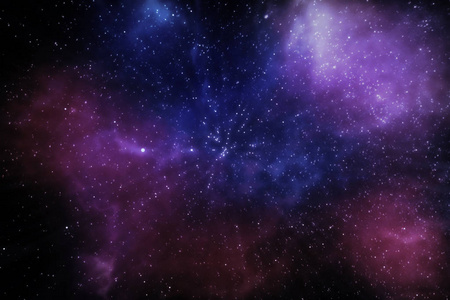 3d 插图宇宙中的恒星和星云