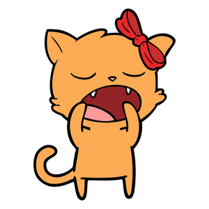 秃头猫打呵欠图片-秃头猫打呵欠素材-秃头猫打呵欠插画-摄图新视界