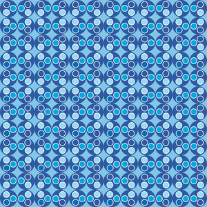 几何的乐趣与蓝色圆圈图案